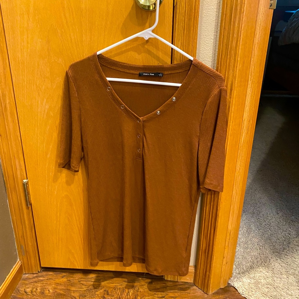 Doe & Rae snap front shirt